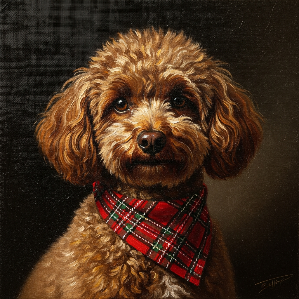 Pet oil painting portrait