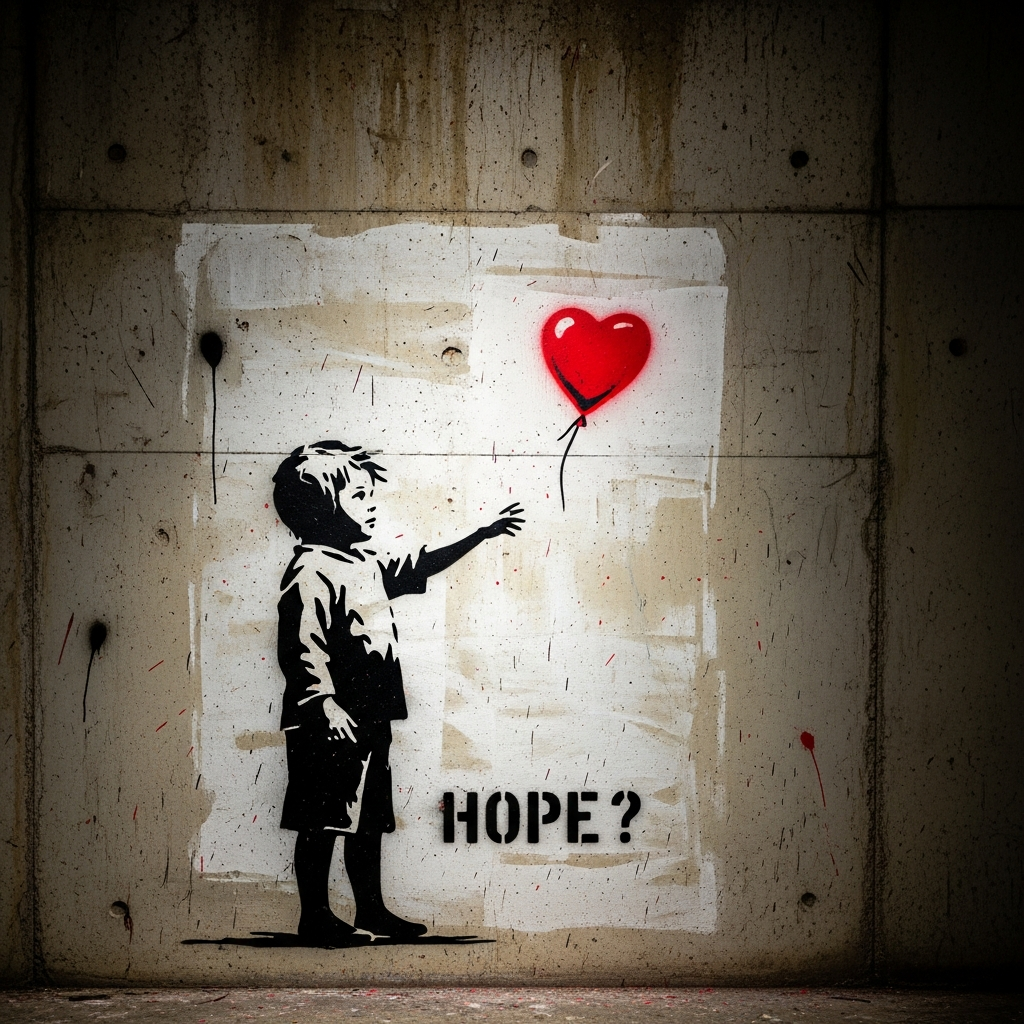 Banksy Street Art style